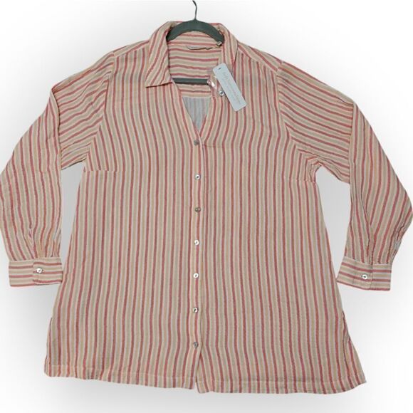 NWT SOFT SURROUNDINGS ESCAMBIA GAUZE TUNIC SHIRT SIZE 1X - Picture 3 of 8
